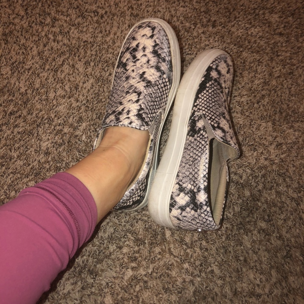 Steve Madden snake skin slides